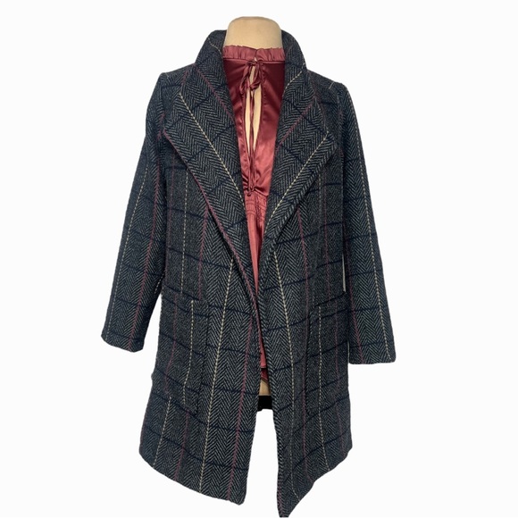 Hyfve size M open front tweed jacket free NWT belt included The Buckle - Picture 3 of 11